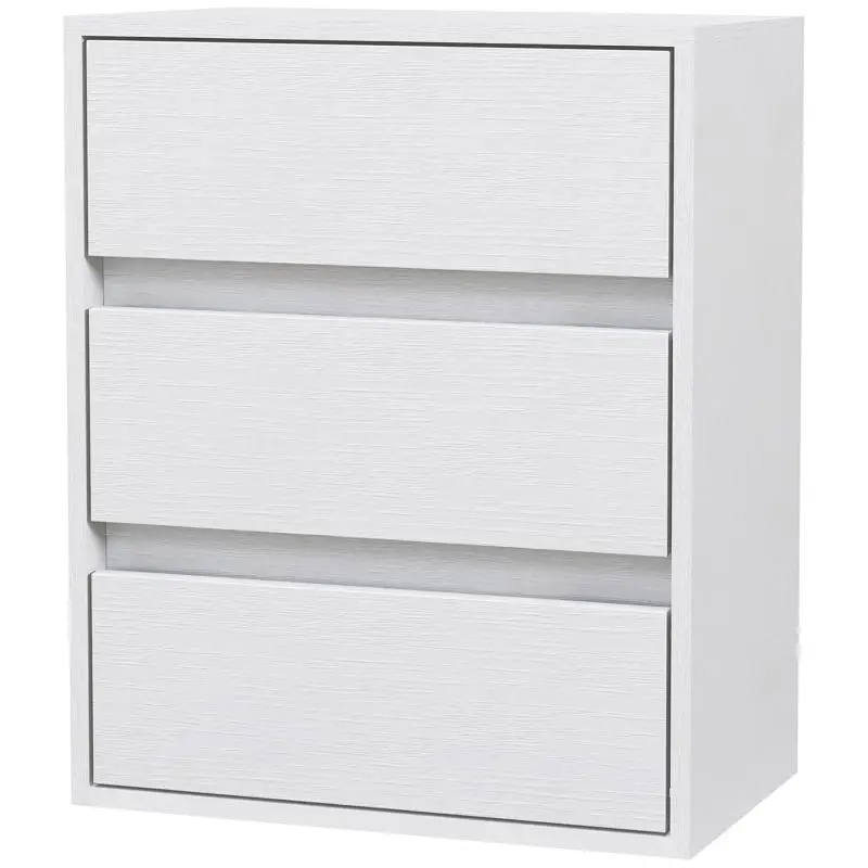 3-Drawer Chest, 40 × 30 × 50.5 cm, White