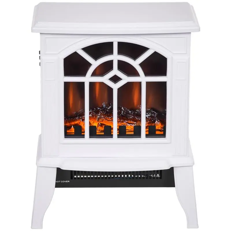 Decorative Fireplace, 1000 W/2000 W, White