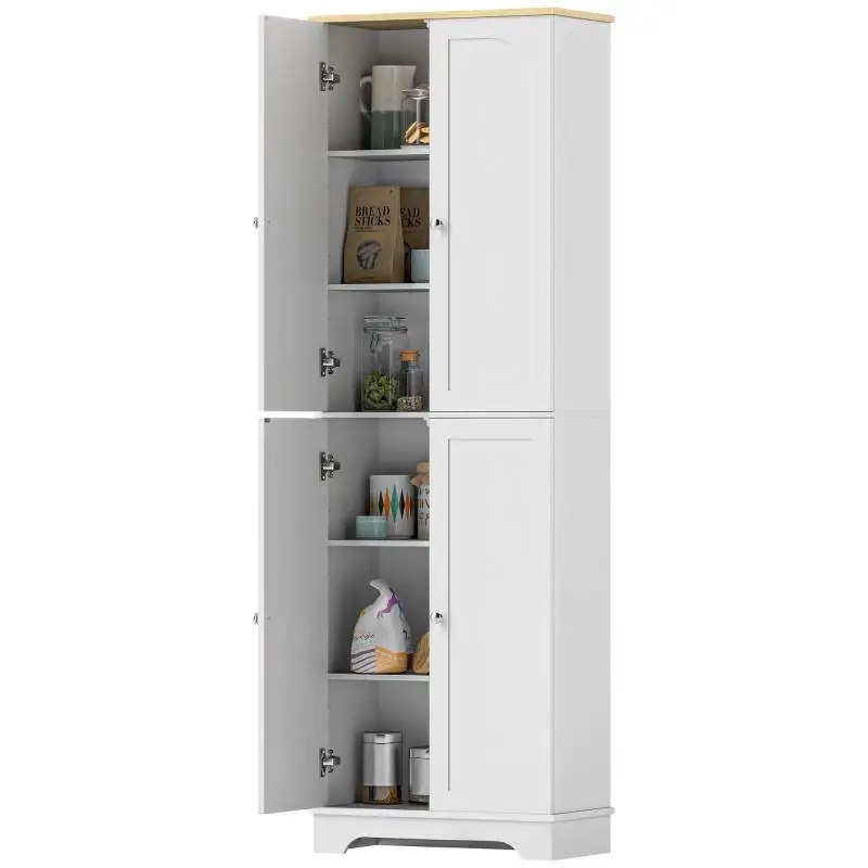 Kitchen Pantry Cabinet with 4 Shelves