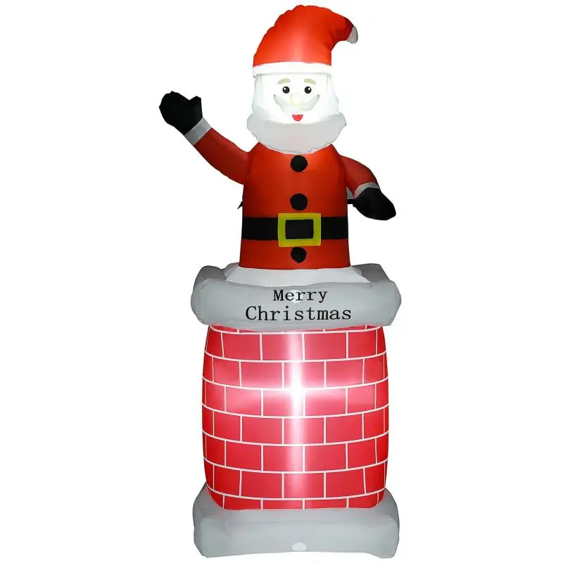 Inflatable Santa Claus with LED Lights, 210 cm