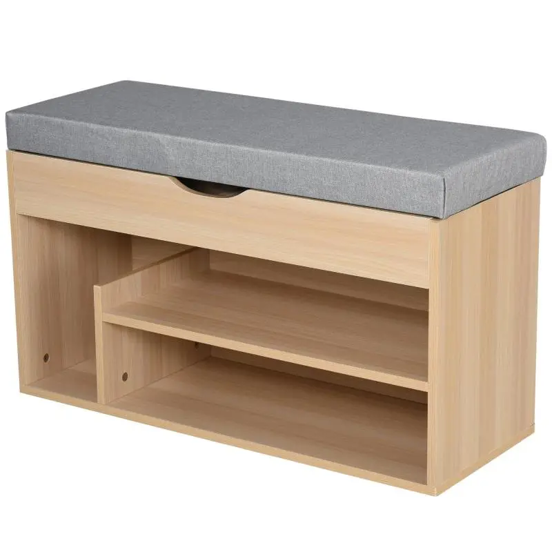 2-in-1 Shoe Bench with Padded Seat