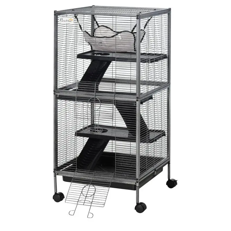Pet Playpen with Wheels and 3 Ramps