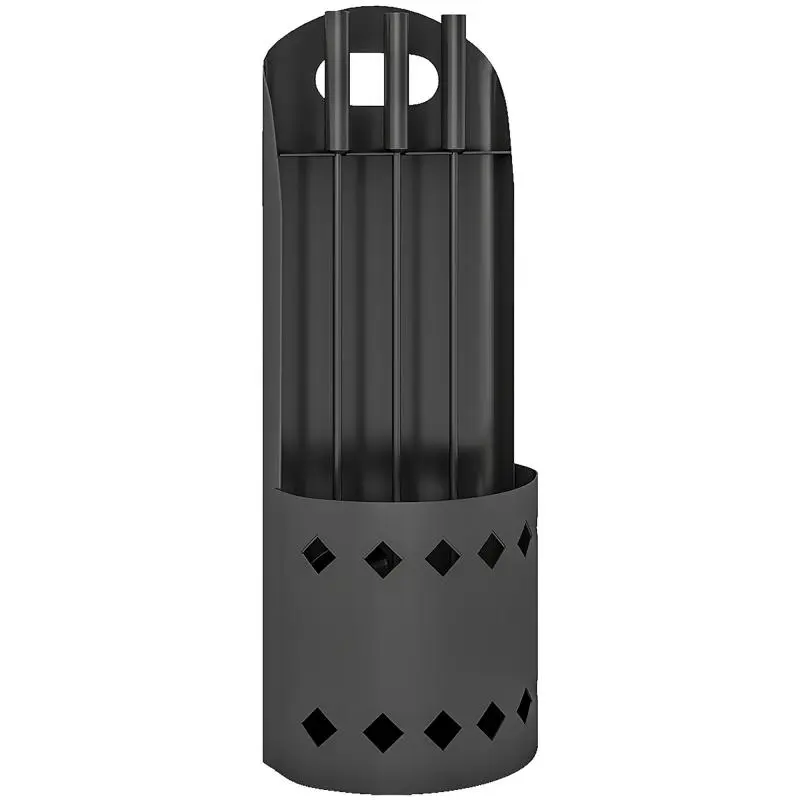 4-Piece Fireplace Tool Set with Stand