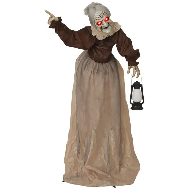 Halloween Witch Decoration with LED Eyes, 150 cm