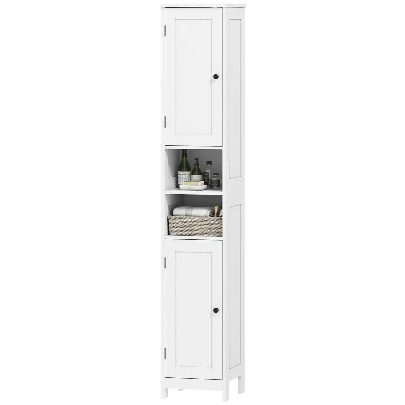 Tall Slim Bathroom Cabinet, 170 cm, White