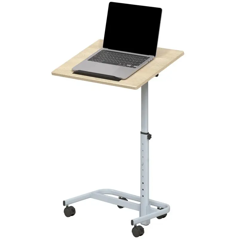 Height-Adjustable Coffee Table on Wheels, 60 cm