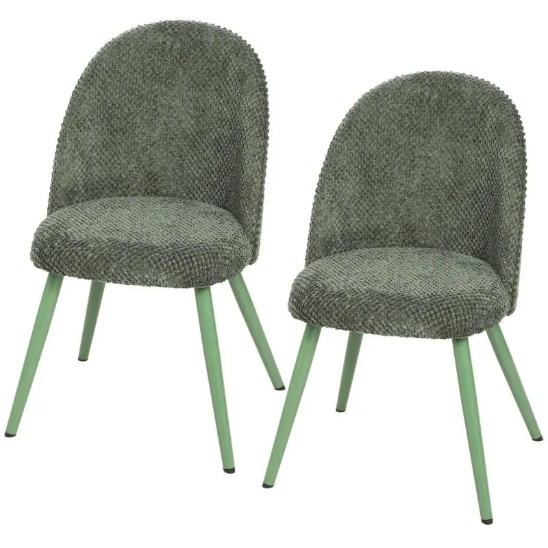 Set of 2 Velvet Dining Chairs, Pink