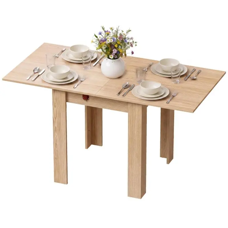Folding Dining Table for 4, 140 cm, Oak