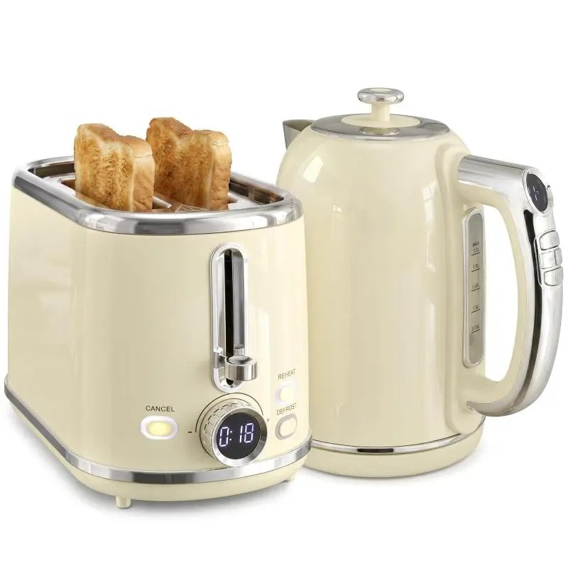 Kettle and Toaster Set, Cream White