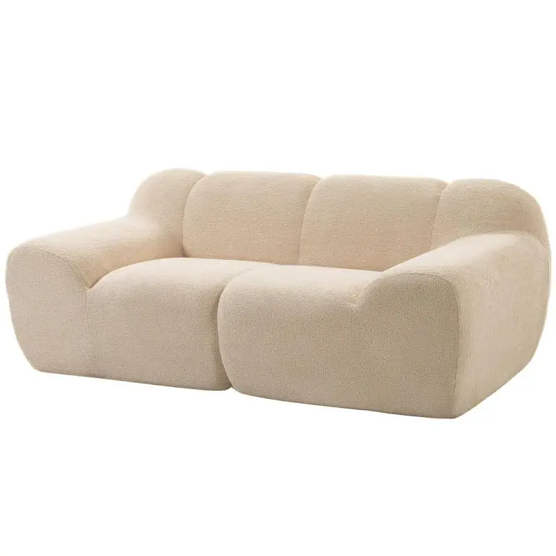 2-Seater Chenille Sofa, Beige