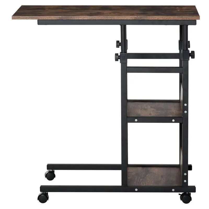 Height-Adjustable Rolling Side Table