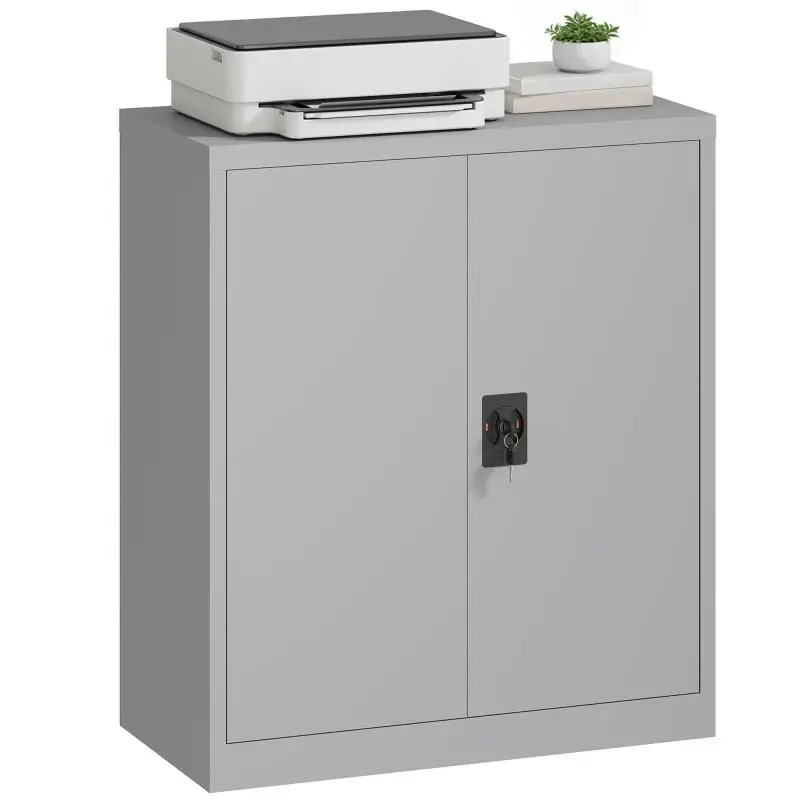Steel Filing Cabinet with Lock, 80 cm