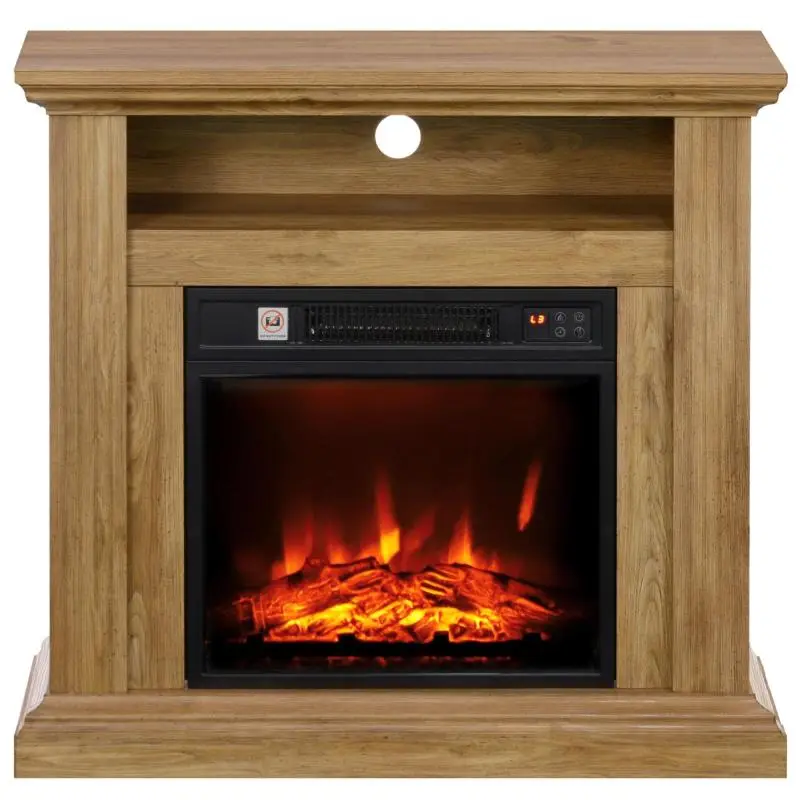 Electric Fireplace with 3D Flame Effect, 1800W