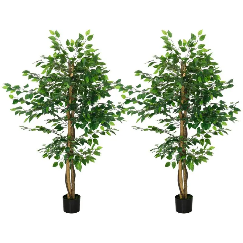 Set of 2 Artificial Ficus Plants, 150 cm