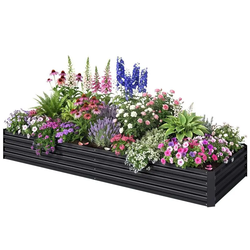 Rectangular Garden Planter Box, 241 × 90.5 × 30 cm