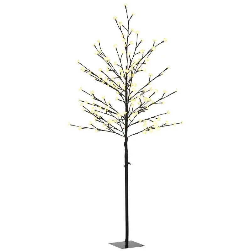 Cherry Blossom Tree Light with 150 LEDs, 150 cm, Black