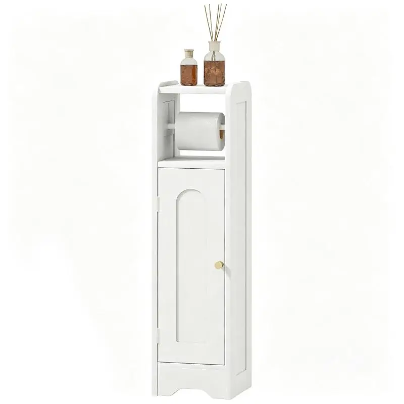 Narrow Bathroom Storage Unit, White