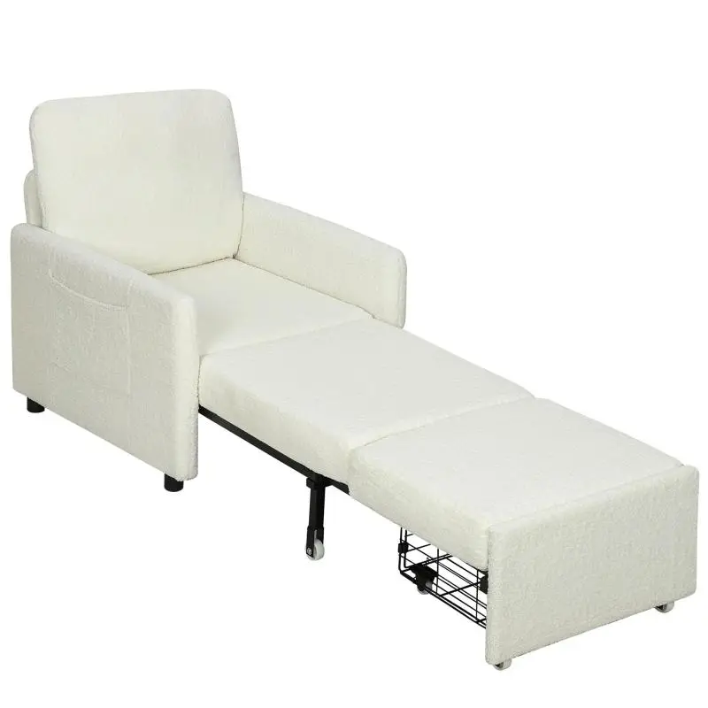 Convertible Armchair Bed, Cream
