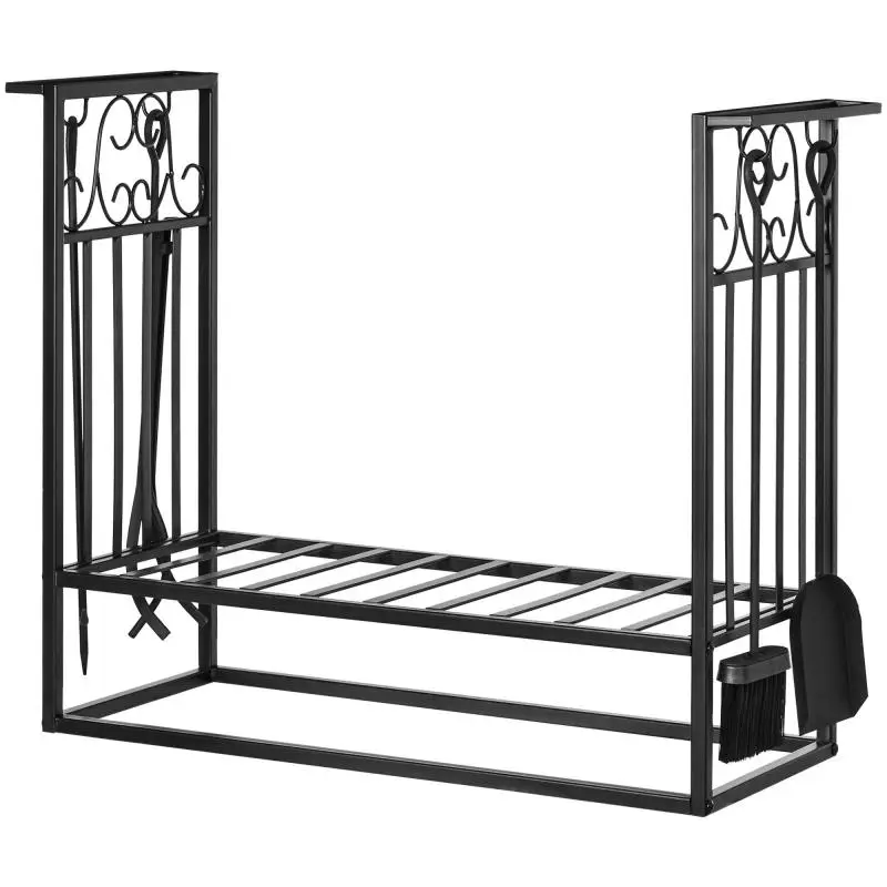 Firewood Rack with Tools, 75 x 30 x 60 cm
