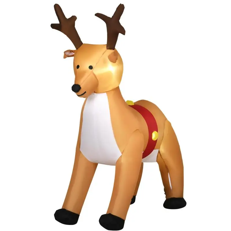 Inflatable Reindeer with LED Lights, 1.8 m