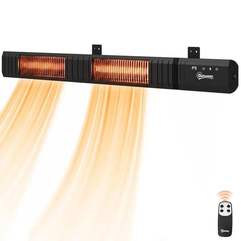 3000W Wall-Mounted Infrared Heater, Black