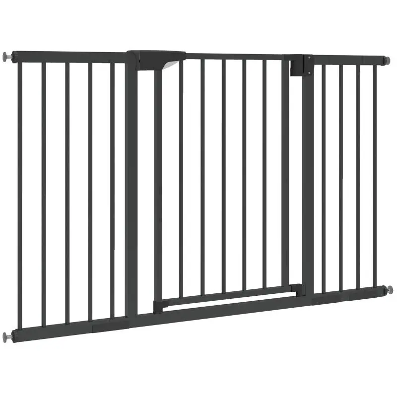 Safety Gate for Babies and Dogs, 76–130 cm, White