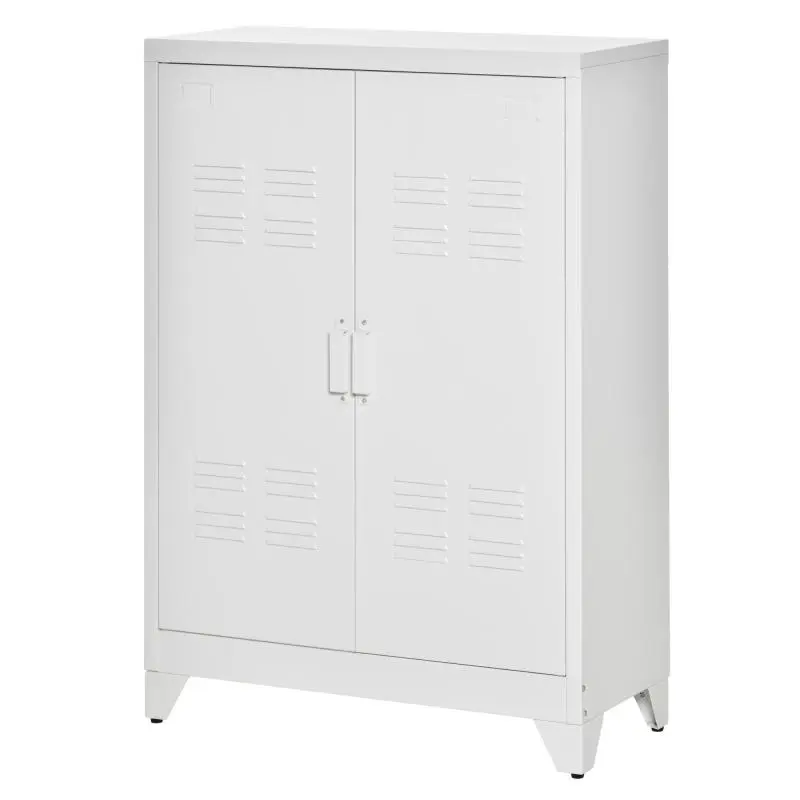 3 Tier Metal Storage Cabinet with 2 Doors