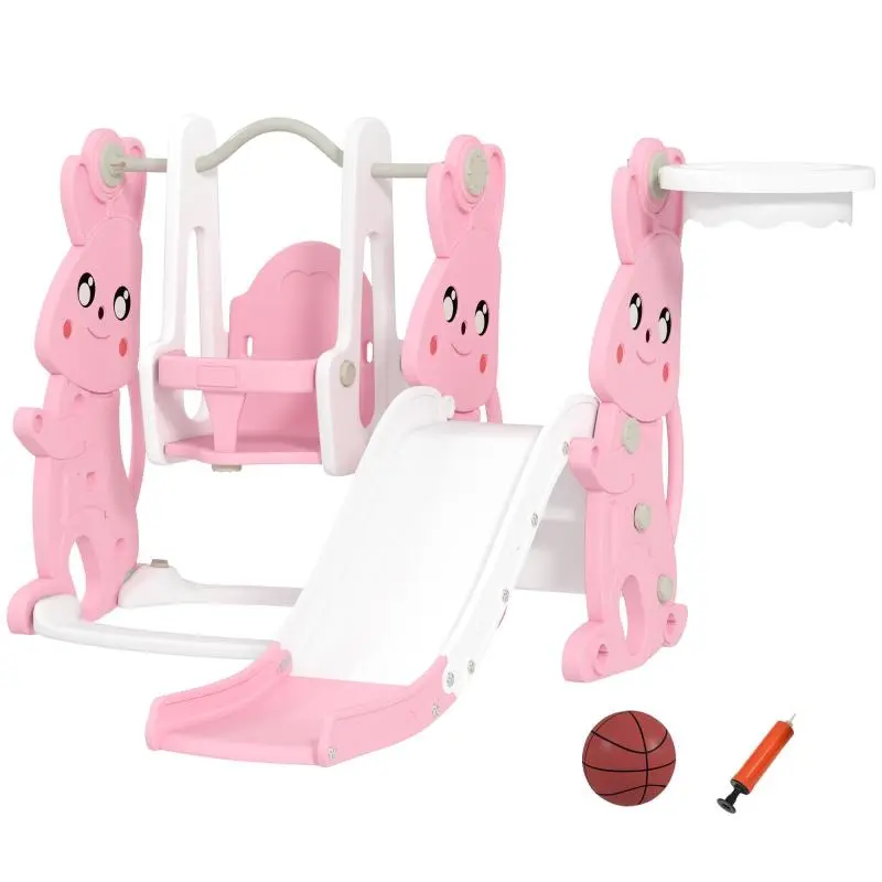 4 In 1 Children’s Slide and Swing Set