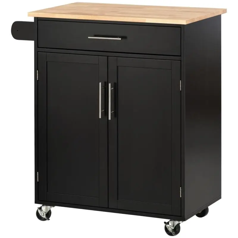 Kitchen Trolley with Drawer and Cabinet