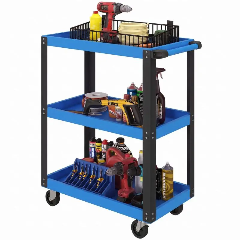 3-Tier Tool Cart with Wheels