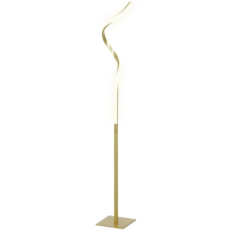 Spiral LED Floor Lamp with Foot Switch, Gold