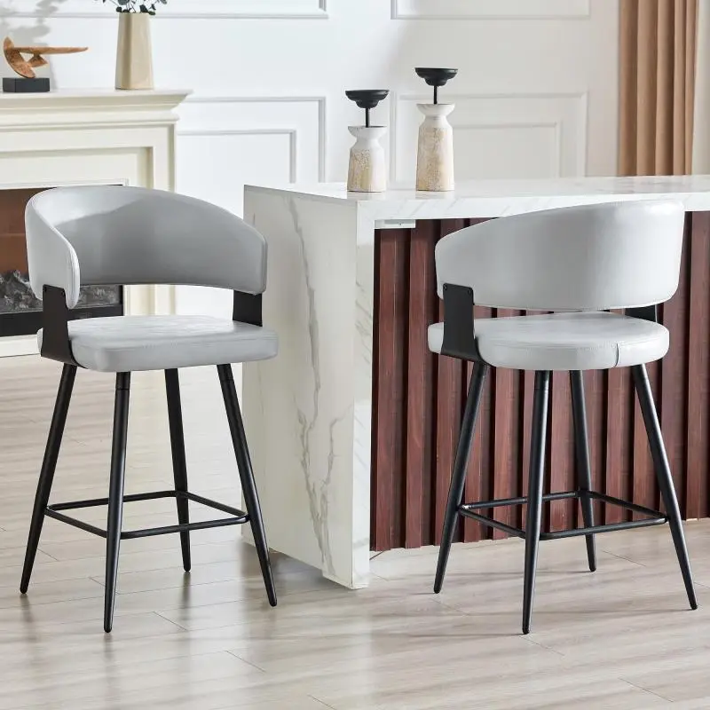 Upholstered Dining Chair with Armrests, Black