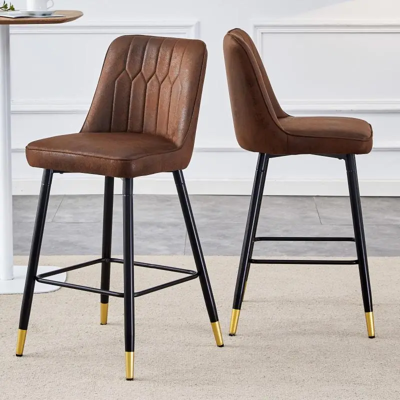Set of 2 Bar Stools, 100 cm High