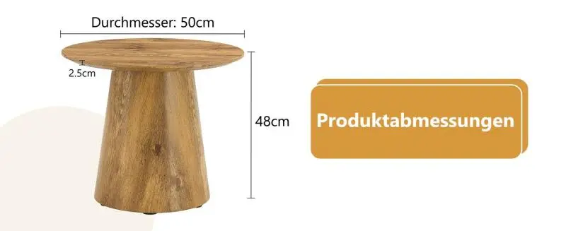 Round Coffee Table, 50 cm