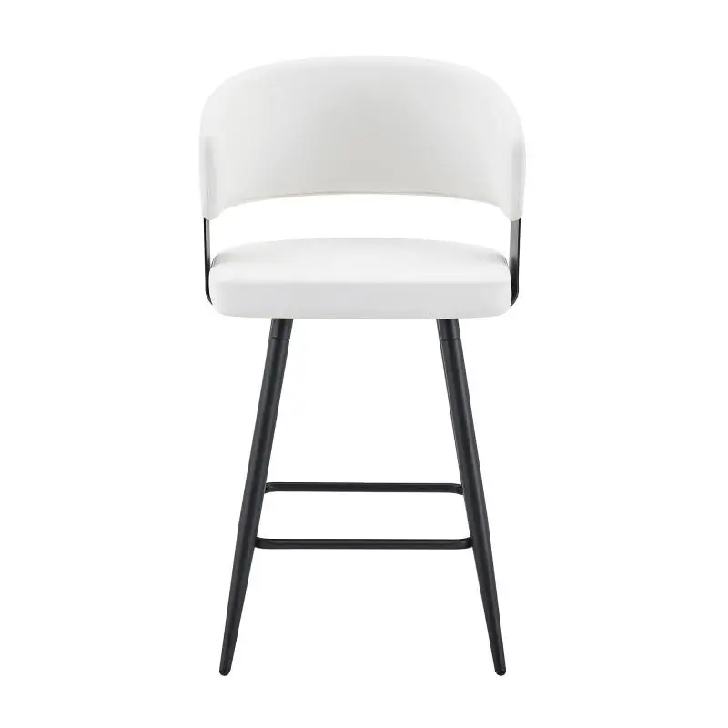 Set of 2 Bar Stools with Backrests, 94.5 cm