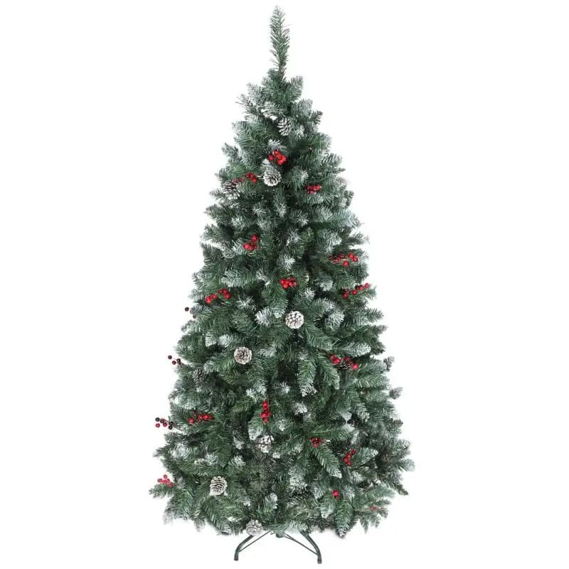 180 cm Christmas Tree with Pinecones and Red Berries