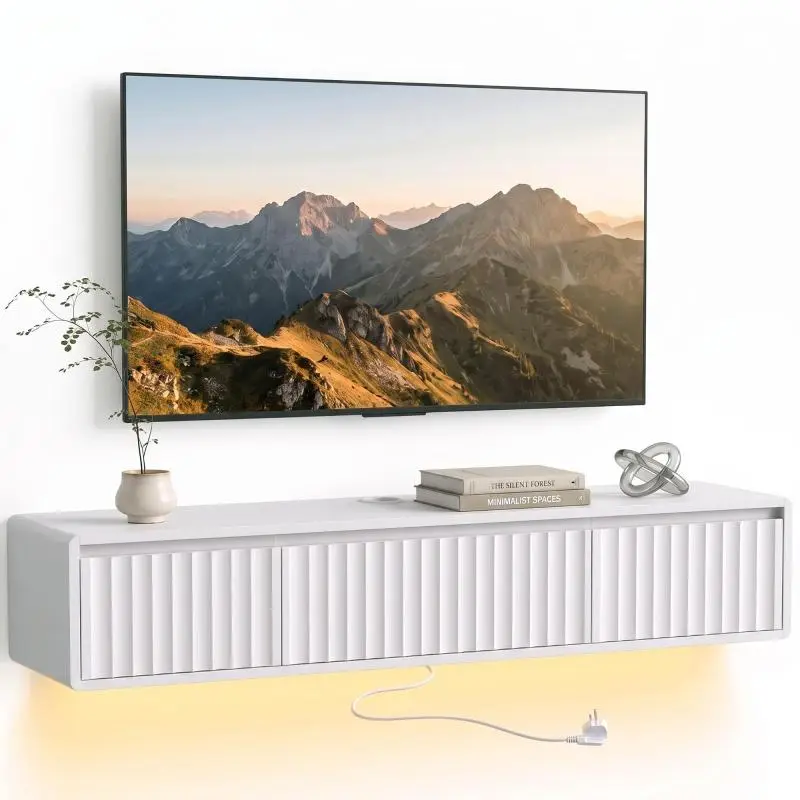 Floating Wall-Mounted TV Stand, 120 cm