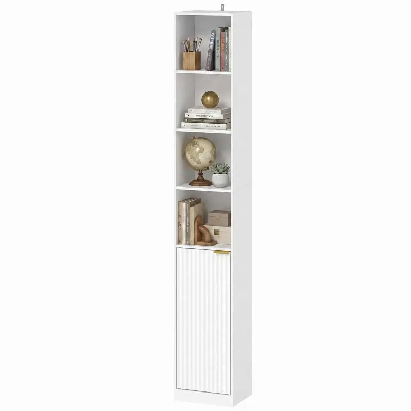 6-Tier Bookcase with Cabinet, 30 x 24 x 182 cm