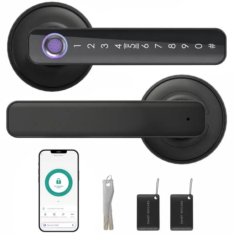 Smart Door Lock with Handle and Bluetooth