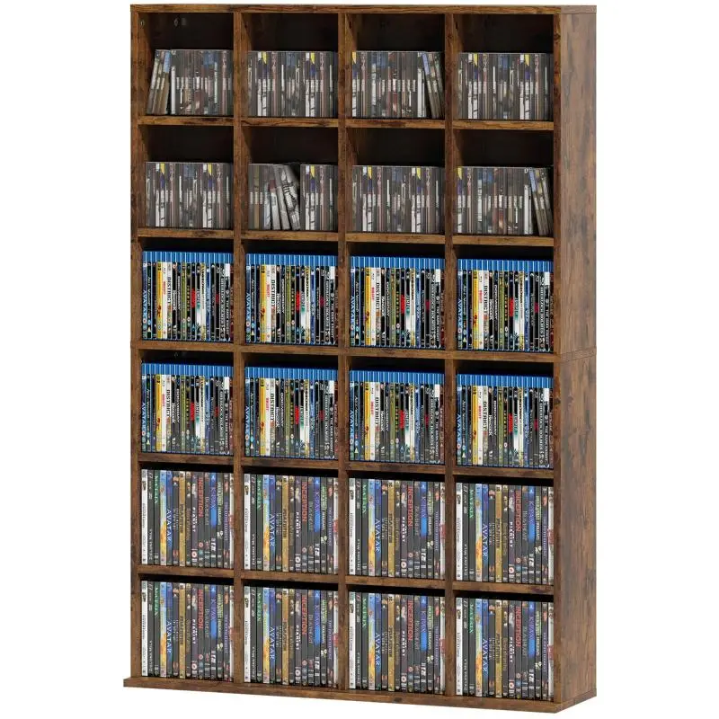 CD and DVD Storage Unit with 24 Compartments