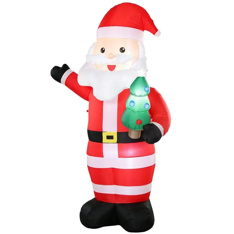 Inflatable Santa Claus with LED Lights, 243 cm
