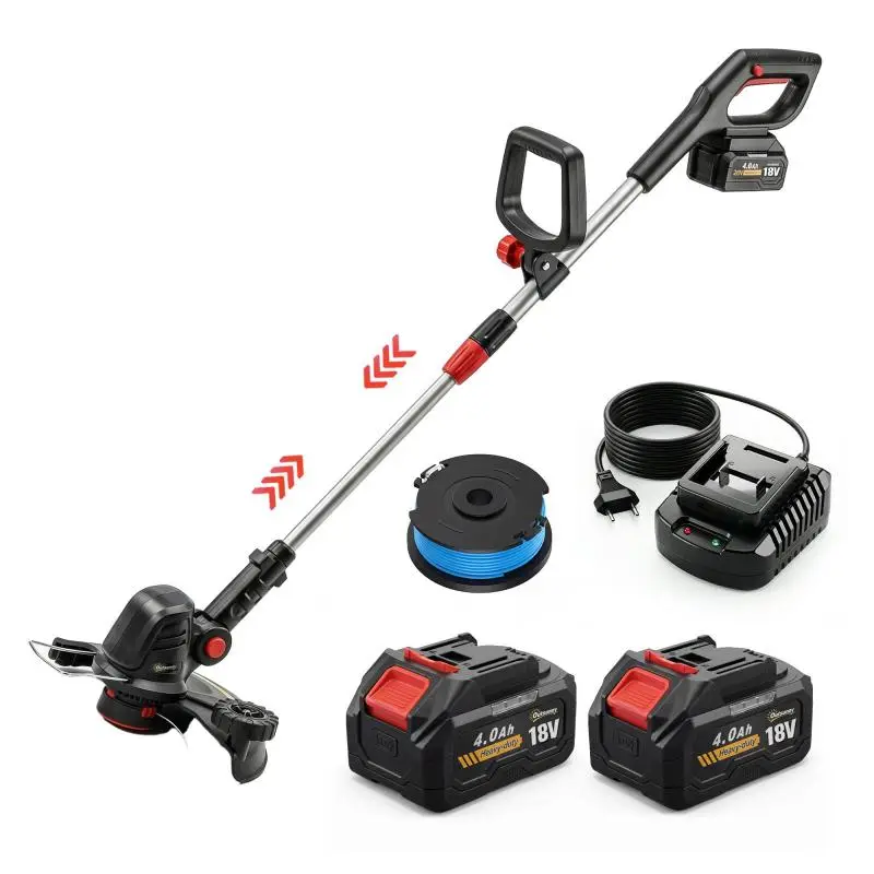 18V Cordless Grass Trimmer with 2 Batteries