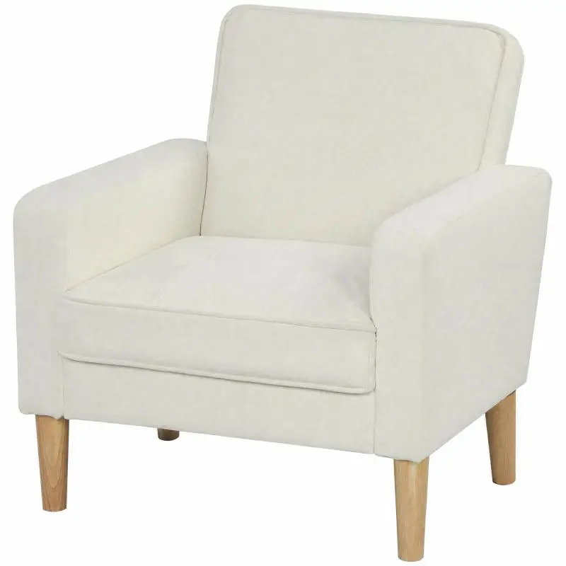 Velvet Lounge Chair, Cream