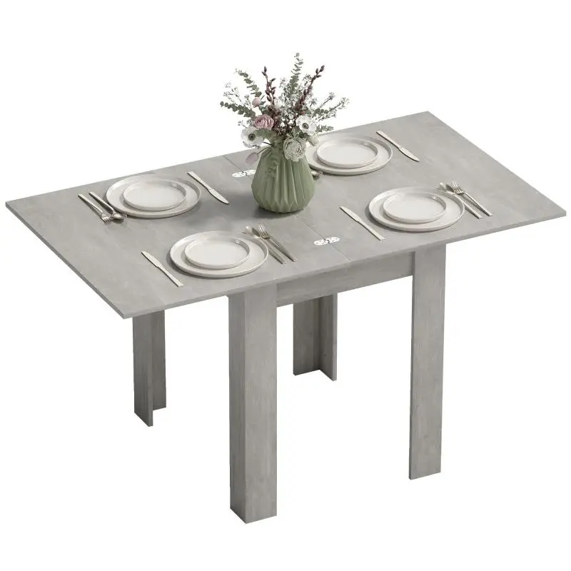 Extendable Dining Table, Grey, 140 cm