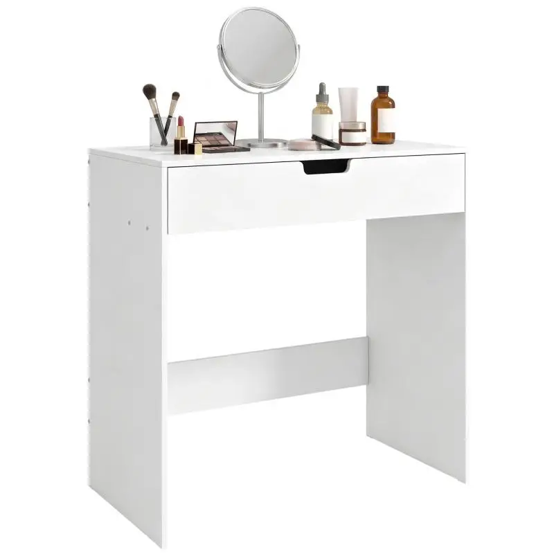 Dressing Table with Drawer, White, 75 cm