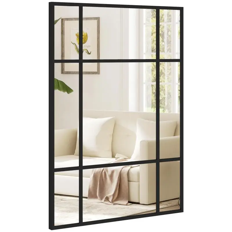 Rectangular Wall Mirror, 50 x 70 cm, Black
