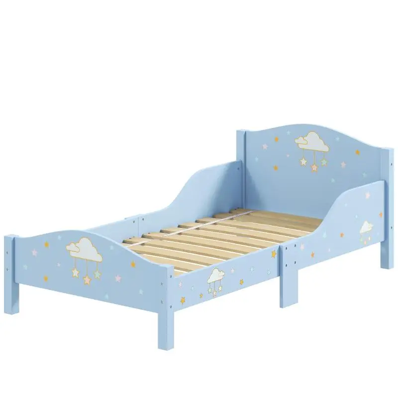 Children's Bed with Safety Rail, 70 x 140 cm, Blue