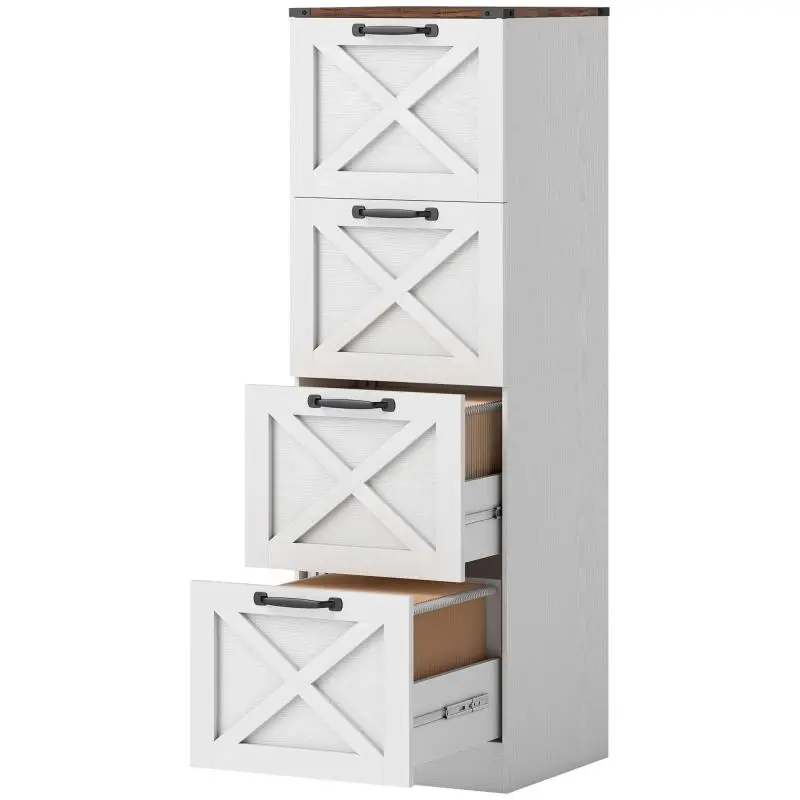 4-Drawer Filing Cabinet, 40 x 40 x 131 cm