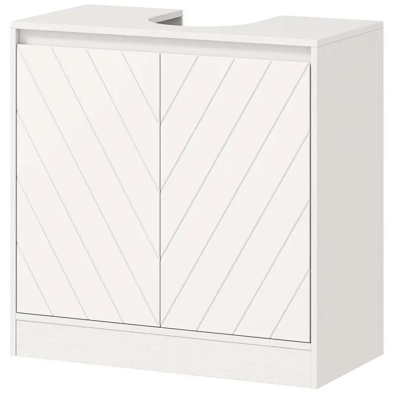 White Under-Sink Bathroom Cabinet, 2-Door