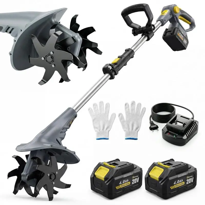 Cordless Electric Garden Tiller, 18 V